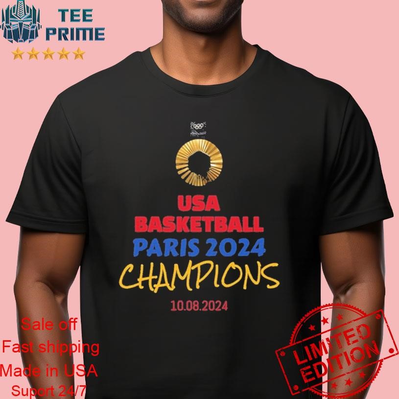 USA Basketball Team Paris 2024 Olympic Gold Champions Shirt