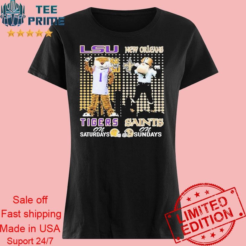 Original LSU Tigers On Saturdays Mike New Orleans Saints Sir Saint Gumbo On Sundays 2024 Unisex T Shirt hoodie longsleeve sweatshirt v neck tee